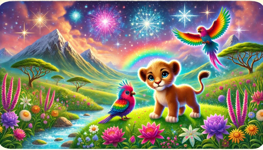 A Jornada Mágica do Pequeno Leão: História para Crianças