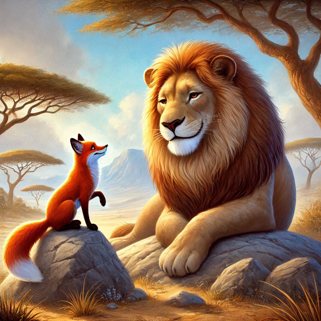 A História do Leão e da Raposa Inteligente