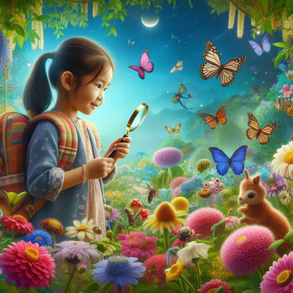 A Aventura do Pequeno Explorador no Jardim