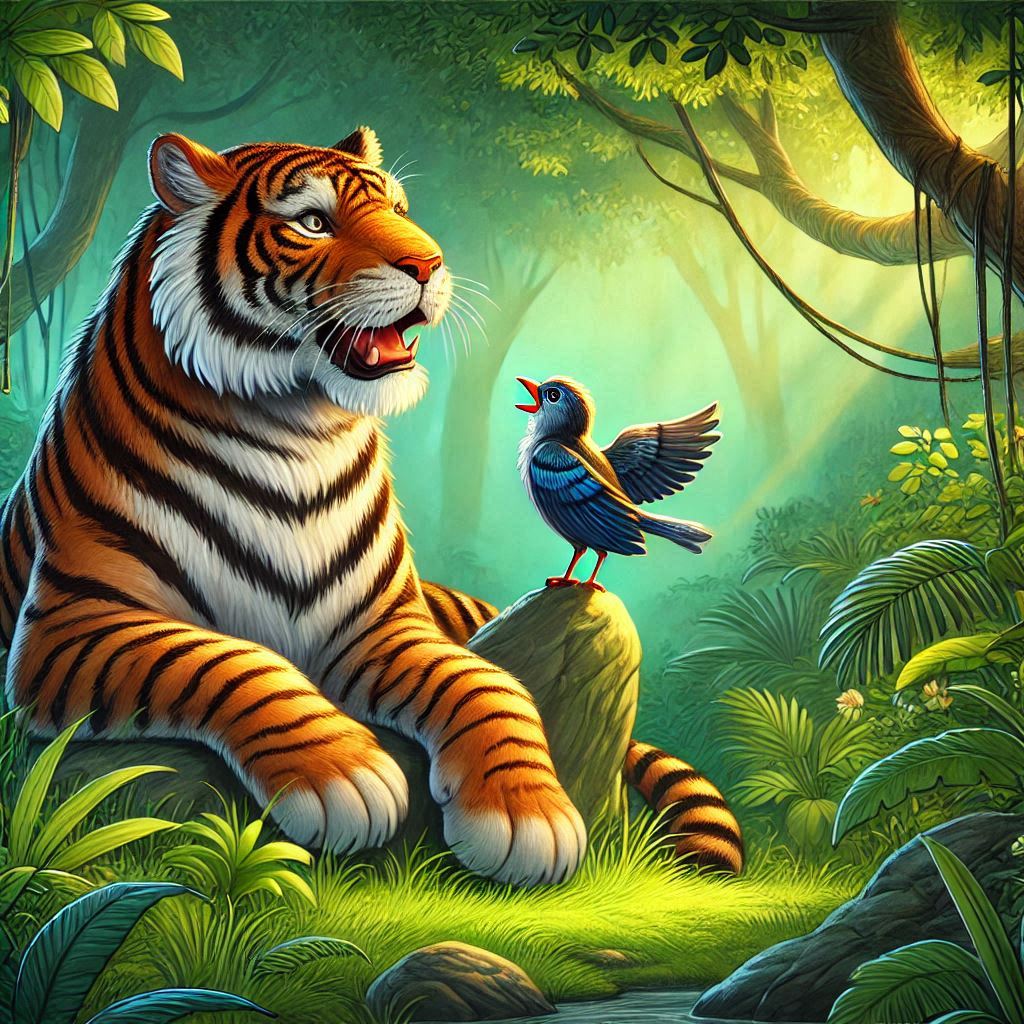 A História do Tigre e o Pássaro Corajoso