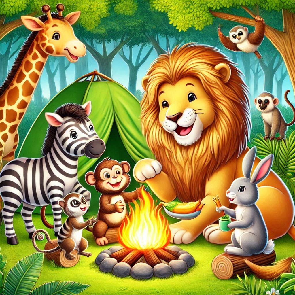 A História do Leão Generoso e Seus Amigos