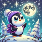 O Pinguim Curioso e a Lua Encantada